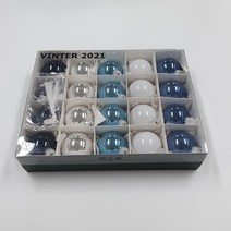 이케아 2021 성탄 트리 장식 시크한 블루 실버 20개