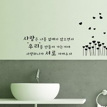큐데코 셀프인테리어 포인트스티커, 레터링-1 - 블랙