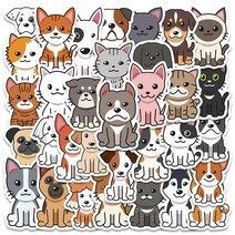 33pcs 강아지 일러스트 스티커 고양이 애완동물 캐리어스티커