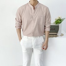 남자 구김없는 여름 린넨 차이나카라 남방 셔츠9color