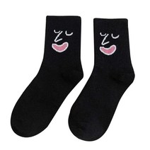 여자 남자 소설면 승무 양말 kawaii 만화 재미있는 표현 인쇄 단색 하라주 쿠 스케이트 보드 발목 hosiery