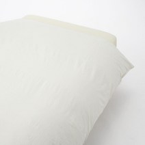 무인양품 MUJI 워싱면 이불 커버 JDR24A1S, 라이트 베이지 스트라이프