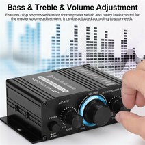 PUZU LVPIN DSP 카오디오 바이크 오토바이앰프 해양보트 400W 12V 2 채널 강력한 디지털 스테레오 오디오 파워 앰프 HiFi 베이스 자동차 사운드 Amplificad, 한개옵션0