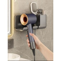 후니베어 벽걸이형 심플 드라이기 거치대, 화이트, 수납형, 1개