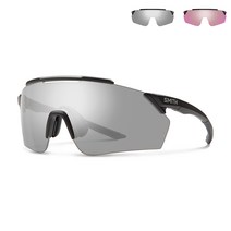 SMITH Ruckus 스미스 루커스 스포츠 선글라스 (Matte Black / Chromapop Platinum Mirror) 매트 블랙 / 크로마팝 플래티넘 미러 + 크로마팝 콘트라스트 로즈 플래쉬 렌즈, 단품