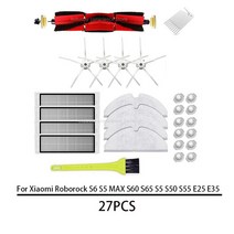 Mopping Cloth Hepa 필터 샤오미 Roborock S6 S5 MAX S60 S65 S50 S55 E25 E35 진공 부품 accessorie, [06] 27pcs
