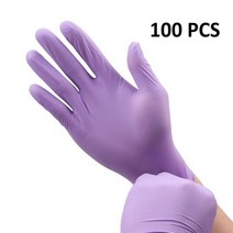위생 고무 주방용 일회용 장갑 니트릴 라텍스 요리 셰프 실험실 100매, XL, 보라색-100 PCS