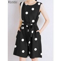 ZANZEA 패션 여름 여성 민소매 점프슈트