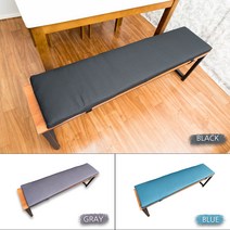 주문제작 벤치방석 큰사이즈 맞춤제작 여러소재, 면무지_블랙