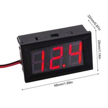 디지털 전압계 DC 4.5V ~ 30V 패널 미터 자동차 차량용 바이크 오토바이 용 빨간색/파란색/녹색 볼트 테스, 01 Red