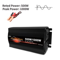 주파수변환기 홈개선 변환기 12v ~ 태양 전지 패널 용 인버터 순수 사인파 자동 주파수 4000w 형 60hz 차량, 01 1000W_01 12V_01 220V_01 범용