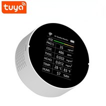 7인 1 Tuya 와이파이 대기질 측정기 NDIR 센서 온도 PM2.5 TVOC CO2, 한개옵션1, 02 With WIFI