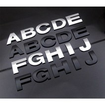 올리보 메탈 인테리어 차량용 자동차 레터링 이니셜 영어 알파켓 숫자 스티커 바이크 엠블럼, A, S타입(스몰)실버