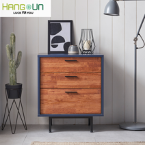 행운가구 빈센트 원목 거실장 2단 협탁 티비다이 1200 1500 낮은 북유럽 수납 TV AV장, 빈센트 2자3단 협탁_네이비