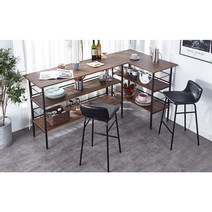 오픈형 홈바 다이닝 테이블 수납형 아일랜드 식탁 테이블 홈카페 1000/1200/1400, 1200사이즈