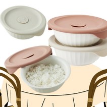 락앤락 바로한끼 도자기 밥용기 355ml 4P 밀폐용기 전자레인지 밥냉동보관