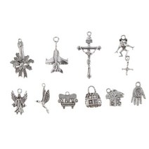 10pcs 실버 도금 펜던트 매력 빈티지 steampunk 혼합