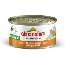 알모네이쳐 HFC 내츄럴캣 고양이 습식캔 주식캔, 70g, 닭고기와 참치 70g