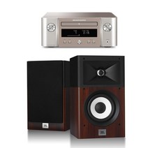 마란츠 M-CR612 + JBL Stage A130 분리형 오디오 미니 컴포넌트 세트, 스피커(블랙), M-CR612(SG)