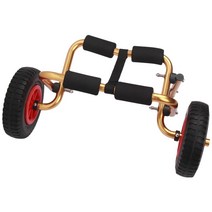 휴대용 경량 접이식 보트 카약 캐리어 해변 해양 드래그 트레일러 카트 돌리 토트 트롤리 운송, 노란색