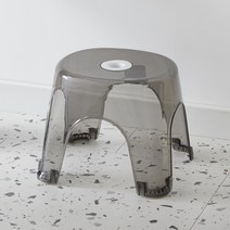 새로운 컬러 홈카페 인테리어 투명 플라스틱 의자 컬러많음주의 화장 의자 인플루언서 스툴, 크리스털 블랙 벤치