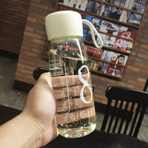 휴대용저울 손저울 디지털저울 휴대용 간단한 물컵 여성용 플라스틱 컵 편리한 컵 남성 학생 물병 떨어짐, 02 Apricot_01 450ml