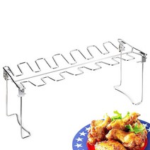 바베큐 닭 다리 날개 그릴 랙 슬롯 스테인레스 스틸 다목적 드럼 스틱 스모커 로스터 스탠드 드립 팬, 01 Shelf