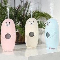 SPRa_가습기 청소쉬운 저소음 탁상용 사무용 원룸 무드 작은방 세척편한 무드등 초음파yza772, SPRa_바다표범가습기 핑크