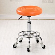가정용 회전 사무실 의자 학생 라운드 컴퓨터 사무용 가구 간단한 뒤로 리프팅 게임, Orange