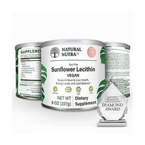 Sunflower Lecithin 레시틴 파우더 이노시톨 오메가3-6 Natural Nutra 8 oz, 8 Ounce (Pack of 1)