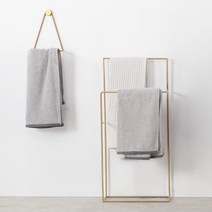 북유럽 미니멀리스트 다기능 수건 걸이 욕실 랜딩 스토리지 선반 드릴링 없음, 02 towel ring