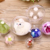 NEW 투명 플라스틱볼 6p세트 7cm 아크릴구 투명캡슐, 상세페이지 참조