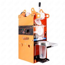 커피캔 포장기 캔시머캔 캔시머 WY802F 9/9.5cm 컵 직경 수동 씰링 기계 220V/110V 플라스틱 또는 종이 버블 티 실러 밀크 숍, AU 플러그_220V, 주황색