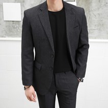 [이프뎀] 남자 차콜그레이 정장 슬림핏 수트