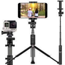 [SMT] 루이트 5세대 액션캠 블루투스 삼각대 셀카봉 91cm RT-645B PLUS, 블랙
