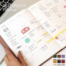 2023 오피스 다이어리 먼슬리 업무용 플래너 직장인 월간 A5, 네이비