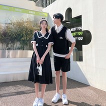 커플룩 시밀러 허니문룩 휴양지 미니 와이드 원피스 커플옷 87