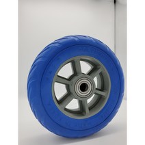 국내산 발포바퀴 (핸드카 일륜차 이륜차 브라켓 리어카 손수레용), 우레탄바퀴(청색) 13인치