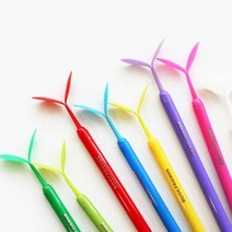 새싹 펜 베이직 새싹볼펜 학생볼펜 팬시용볼펜 필기볼펜 펜, 종류:블루