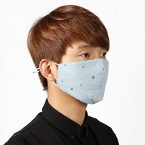 별패턴 3겹 필터 면마스크(블루) 3개 세트, 3p 입체형 애니가드 건강 마스크(성인)