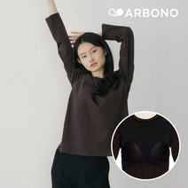 아르보노 여성 캡내장 긴팔 코튼 노브라 티셔츠