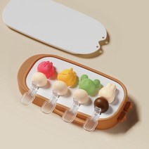 한타오 캐릭터 실리콘 수제 아이스크림 몰드 캔디 초콜릿 트몰드 4종 세트, 옐로우