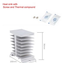 전기라디에이터 CG 라디에이터 단상 10A 25A 40A 60A 80A 100A 120A 200A 알루미늄 방열판 SSR-10DA 25DA 40DA 1 상 솔리드 스테이트 릴레이, [03] For 10-200A