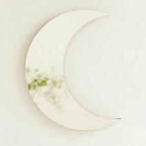 무어스튜디오 벽 인테리어 붙이는 달 거울, 실버
