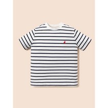 면 스트라이프 티셔츠 화이트 (BI3342UE11)