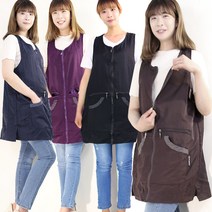 하랑이플 점조끼원피스앞치마(FREE XL) 와사지 식당앞치마 요양보호사 빅사이즈앞치마, 점조끼앞치마(블랙), FREE