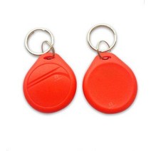 RFID NFC 복사기 5pcs 13.56mhz ic uid 변경 가능 s50 1k nfc 블록 0 다시 쓰기 가능한 복사기 rfid 키 토큰 태그 keyfobs 링 액세스, 빨간색
