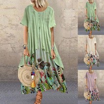 로즈드림 여름 린넨 블랜디드 면 마 반팔 나시 썸머 오버핏 루즈핏 데일리 시원한 휴양지패션 빅사이즈 반팔 a라인 롱원피스 lhy baba lops 512 03