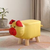귀여운 동물의자 유니콘 의자 미니소파 작은 체어, 옐로우 돼지
