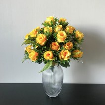늘솜아뜰리에 고급 성묘꽃 산소 조화 인테리어 조화, 6.벨라로즈-옐로우
